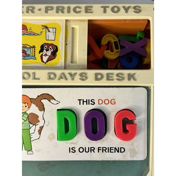 Vintage Original 1972 Fisher Price School Days Portable Play Desk - Picture 5 of 11